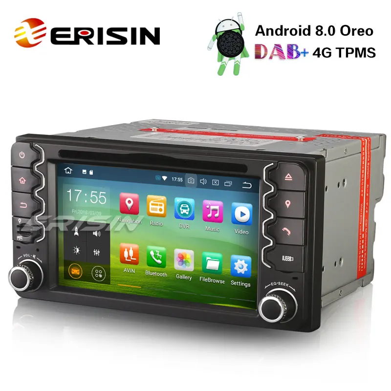 Erisin ES7838C 6 2 &quotавтомобильный радиоприемник dvd-проигрыватель на платформе Андроид 8