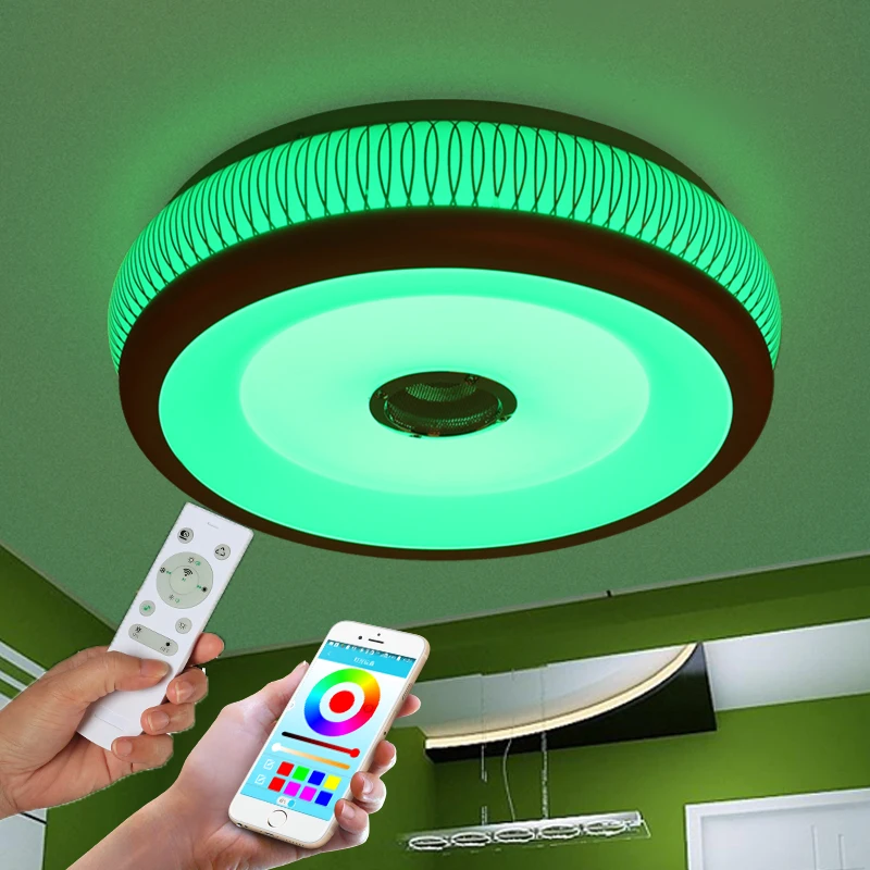 RGB Музыка лампа светодиодный Люстра с Bluetooth управление изменение цвета