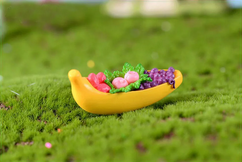 

20pcs PVC Banana Fruits For Garden Moss Terrarium Home Desktop Decor/Crafts/Bonsai/Doll House/Miniatures