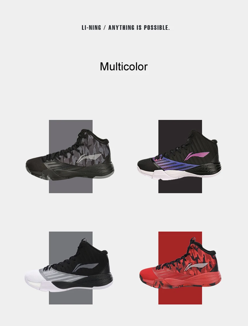 Li-Ning/мужские кроссовки для баскетбола, шторм на корте, на подкладе, облачная подошва, РБ, носимая спортивная обувь, кроссовки ABPP003 XYL227