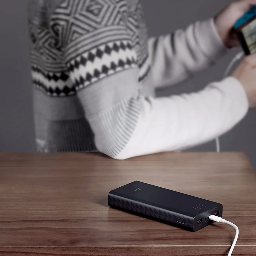 Xiaomi ZMI внешний аккумулятор внешнее зарядочное устройство 20000 мАч 3 7 в 74Wh Dual USB