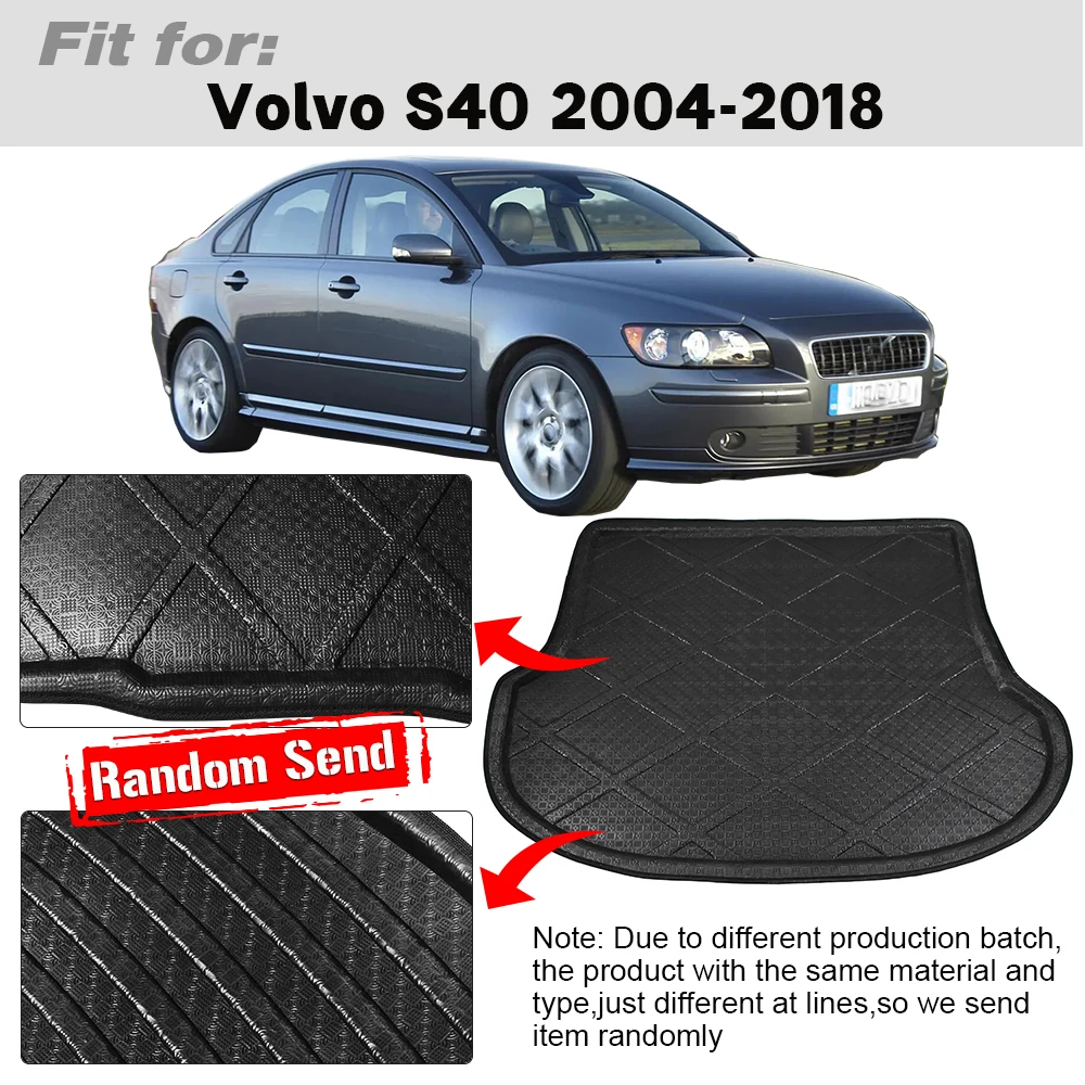 Buildreamen2 для Volvo S40 2004-2018 багажник автомобиля Mat задний поддон обуви лайнера ковров