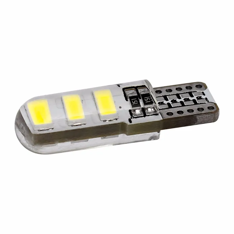 T10 W5W WY5W 192 168 6 SMD 5630 5730 светодиодный светильник из силикагеля, водонепроницаемый клиновидный светильник, силиконовый корпус, автомобильный Поворотный Светильник, габаритная лампа