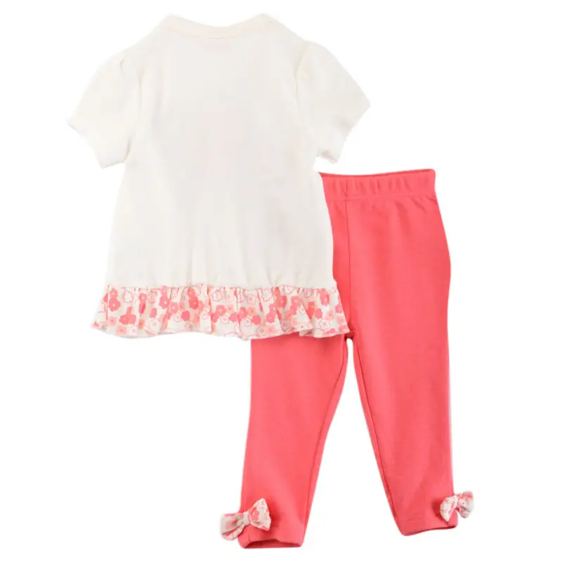 Luvena Fortuna летние для маленьких девочек топ и штаны комплект из 2 предметов хлопок