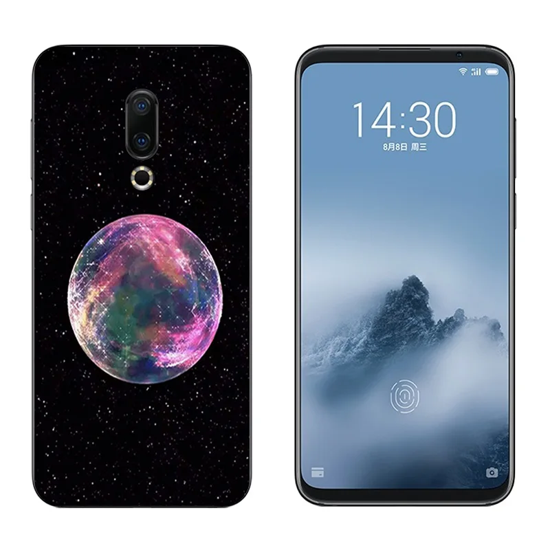 Чехол для Meizu 16th M882Q черный матовый чехол задней панели 6 0 дюйма 16 Тонкий телефона