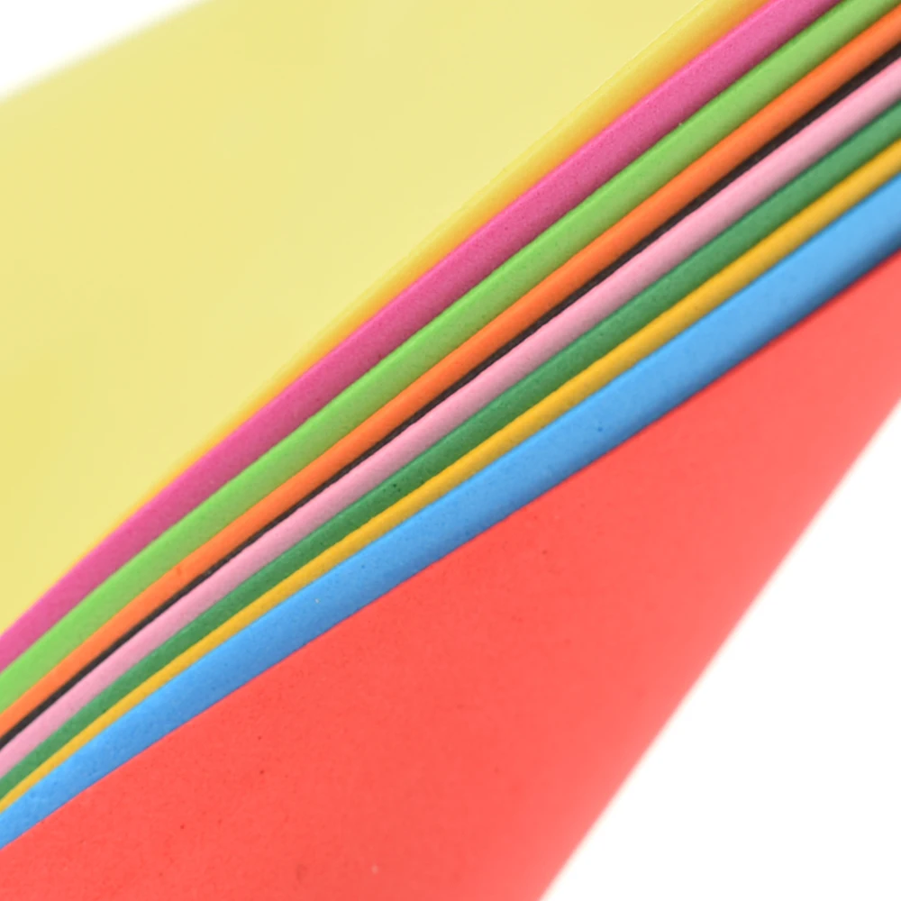 

10pcs/lot Lowest Price 10 color A4 Thick Multicolor Sponge Foam Paper Fold scrapbooking Paper Craft DIY 21*29.7*0.1cm