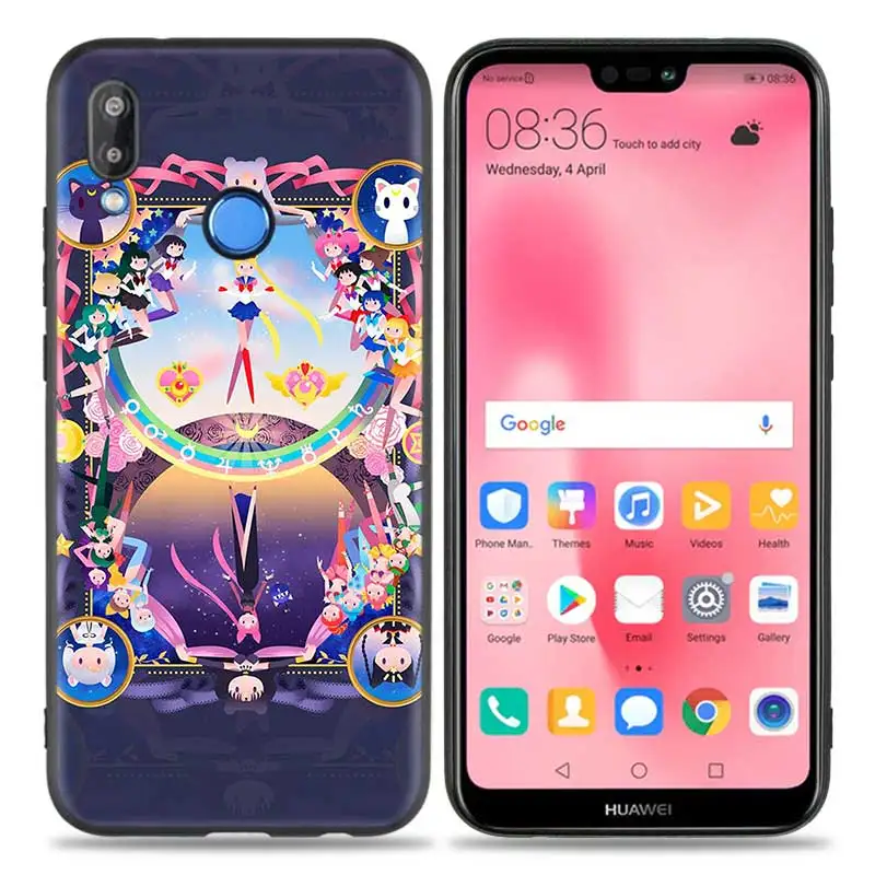 Силиконовый чехол для huawei P20 P10 P9 P8 Lite Pro P Smart+ Nova 3i 3E чехол для телефона s Сейлор Мун