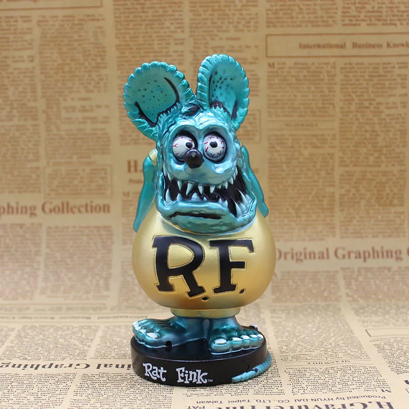 E Rat Fink BIG DADDY Bobble Head ПВХ фигурка Коллекционная модель игрушки 16 см - Цвет: E