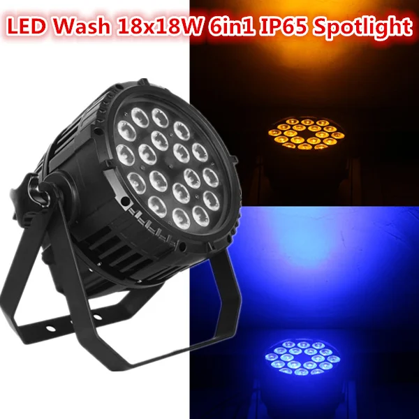 Светодиодная сценическая лампа rgbawuv 6 в 1 36 светодиодов 18x18 Вт|led par uv|par uvpar led uv |