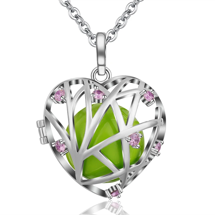 A13 EUDORA Harmony Ball Chime колье с кулоном в виде клетки медальон розовый циркон сердце кулон для беременных женщин Романтический подарок модные украшения 20 мм - Окраска металла: A13