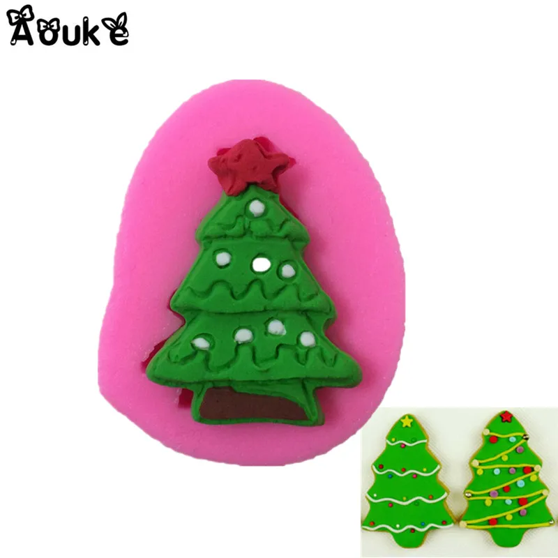 

3D Christmas Tree Chocolate Molds Silicone Embossed Cake Mold Biscuits Fondant Mould DIY Baking Decorating Tools Cookies Moulds