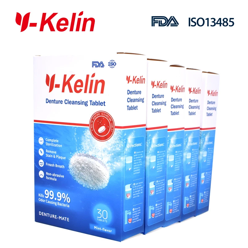 

Y-Kelin Denture Cleansing Tablets 360 Tabs + box Bbrush