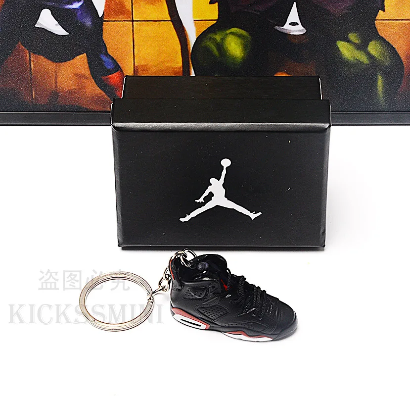 BOLACK Infrared 23 Дропшиппинг aj1 offwhite chicago doll аксессуар брелки Air Jordan 1 3D мини-кроссовки - Цвет: BOLACK Infrared 23