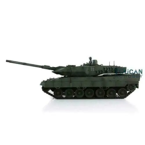 Henglong 1/16 зеленый 6,0 инфракрасный боевой Леопард 2a6 rc Танк 3889 Вт/360 револьверная отдача ствола TH12757
