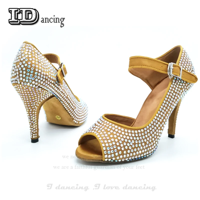 Rhinestone Latin Dance Shoes Diamond Girls Ballroom Sneakers Woman Salas Women Hot Sale JuseDanc | Спорт и развлечения