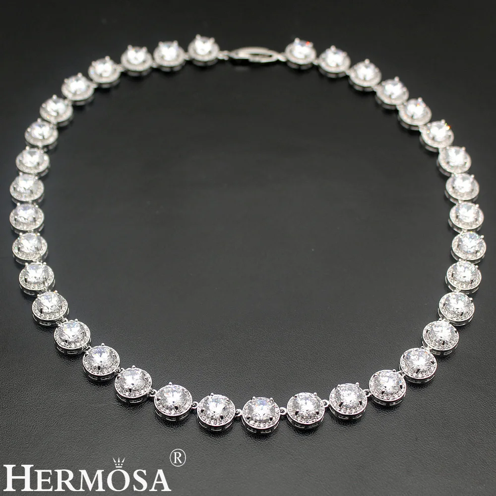 Женское ожерелье из серебра 38% пробы с кристаллами | Украшения и аксессуары