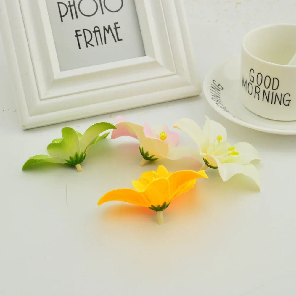 Искусственные цветы дешевые шелковые головы орхидеи бабочки поддельные