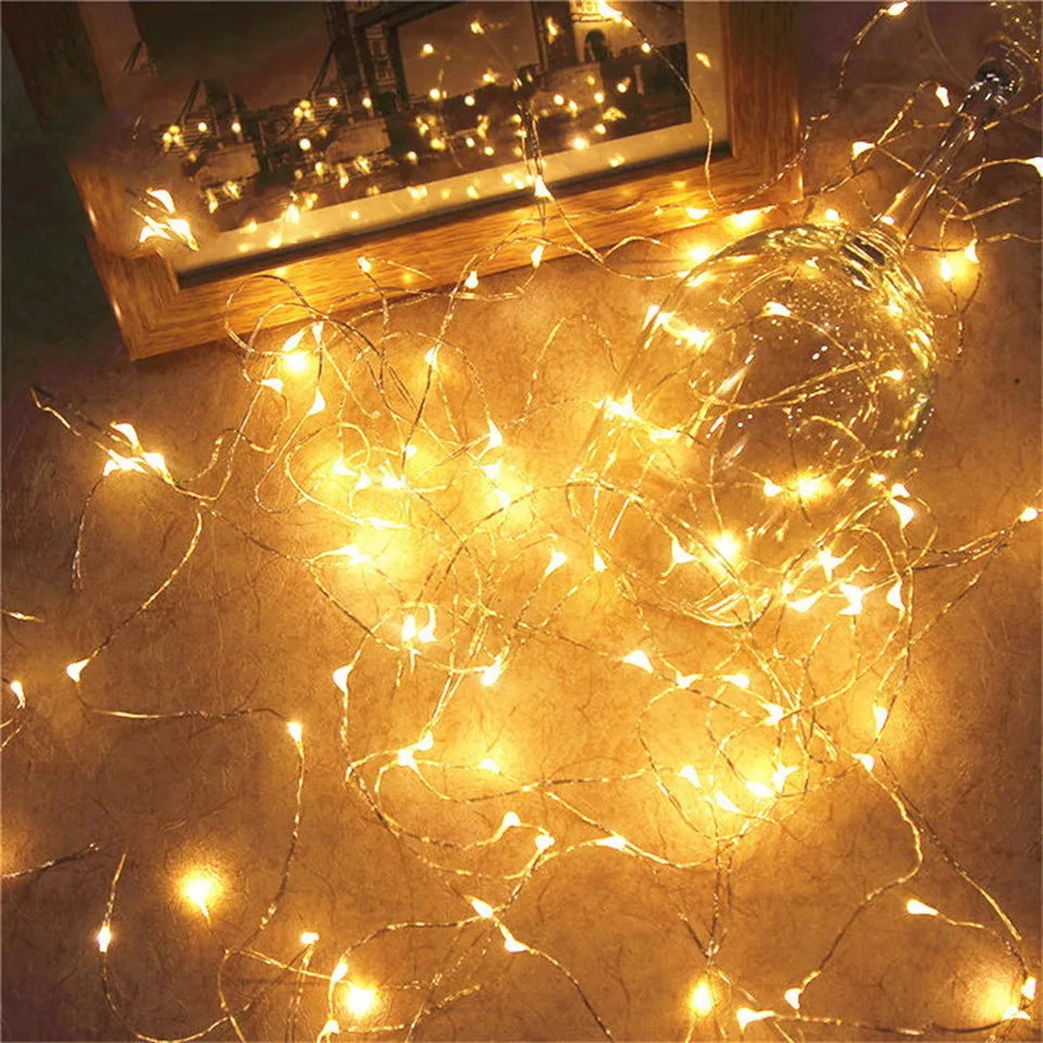 

20 LED Wine Jar Bottle Lights Cork Battery Powered Starry DIY Christmas String Lights For Party Halloween Wedding Decoracion