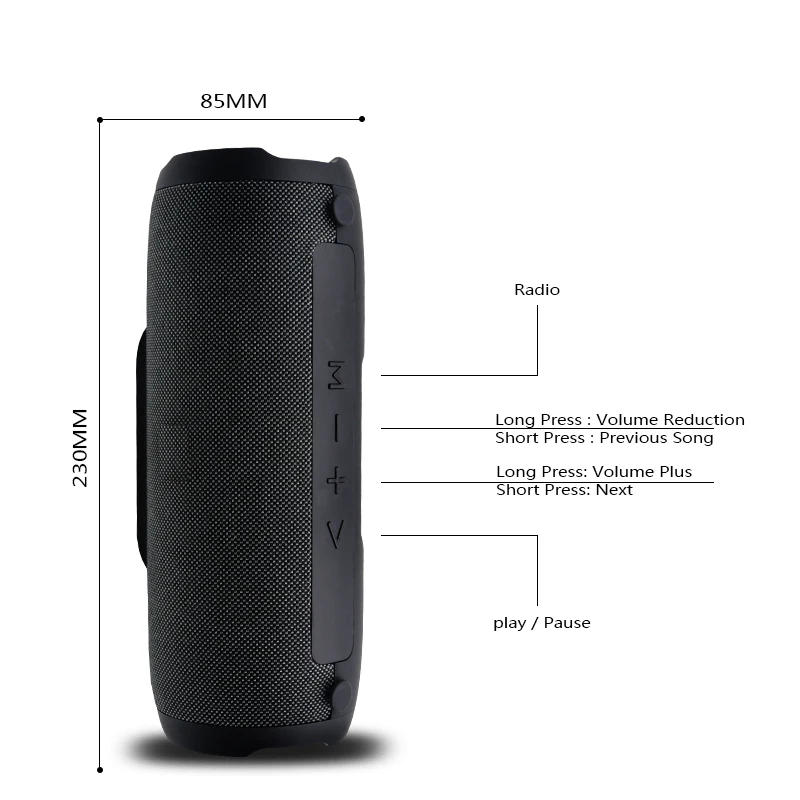 Hopestar портативная беспроводная bluetooth колонка 10 Вт стереосистема TF FM радио