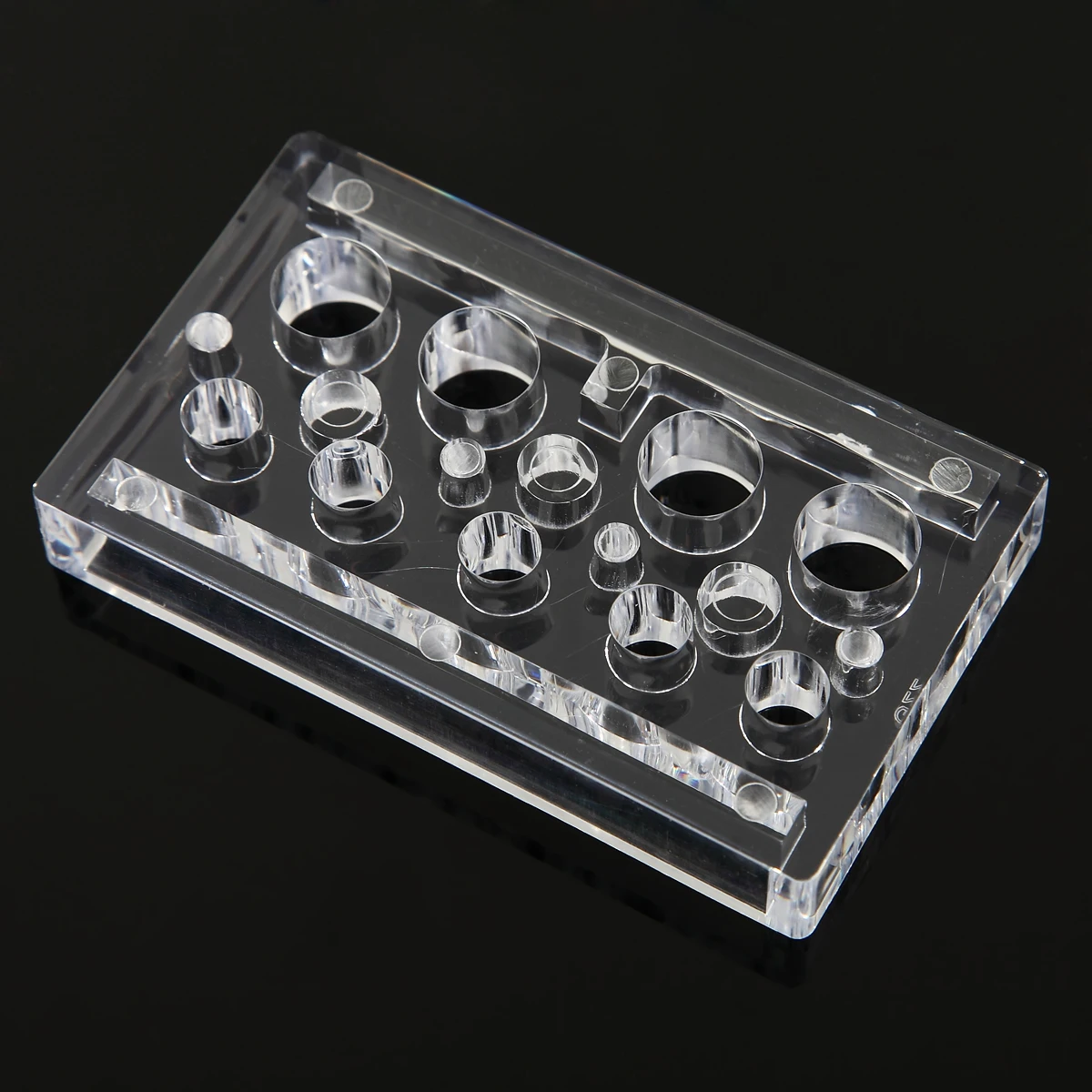 16 отверстия прямоугольник Прозрачный Акриловый Пигмент Кубок Крышка Стойки