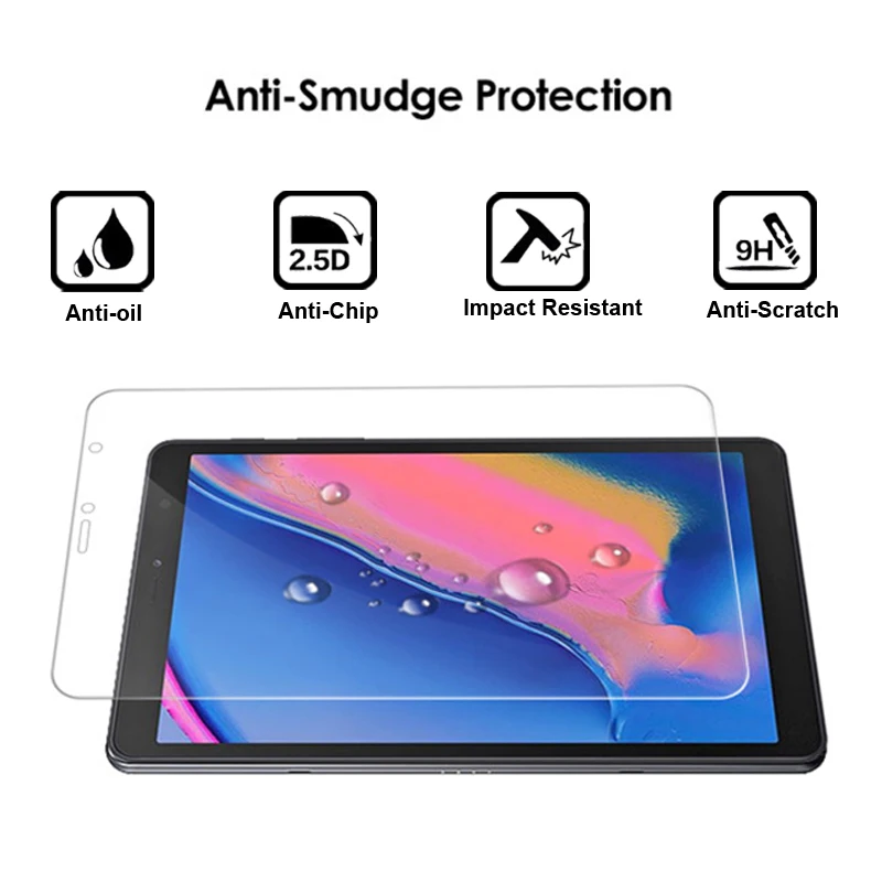 Защитное стекло закаленное 9H для samsung galaxy tab a 8 0 10 1 2019 t510 p205 advanded 2 T583 samsong T 510 583 |