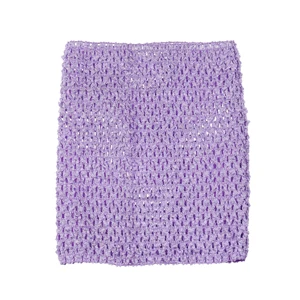 Lavender tube top 1 шт. вязаный крючком пачка топ Топ 10 дюймов вязаный крючком повязка на голову для девочек юбка-пачка Топы - Цвет: Lavender tube top