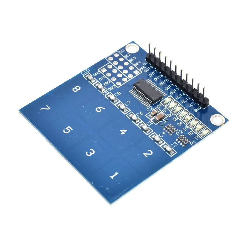 TTP226 8 канальный цифровой сенсорный модуль емкостный переключатель|switch capacitive|switch