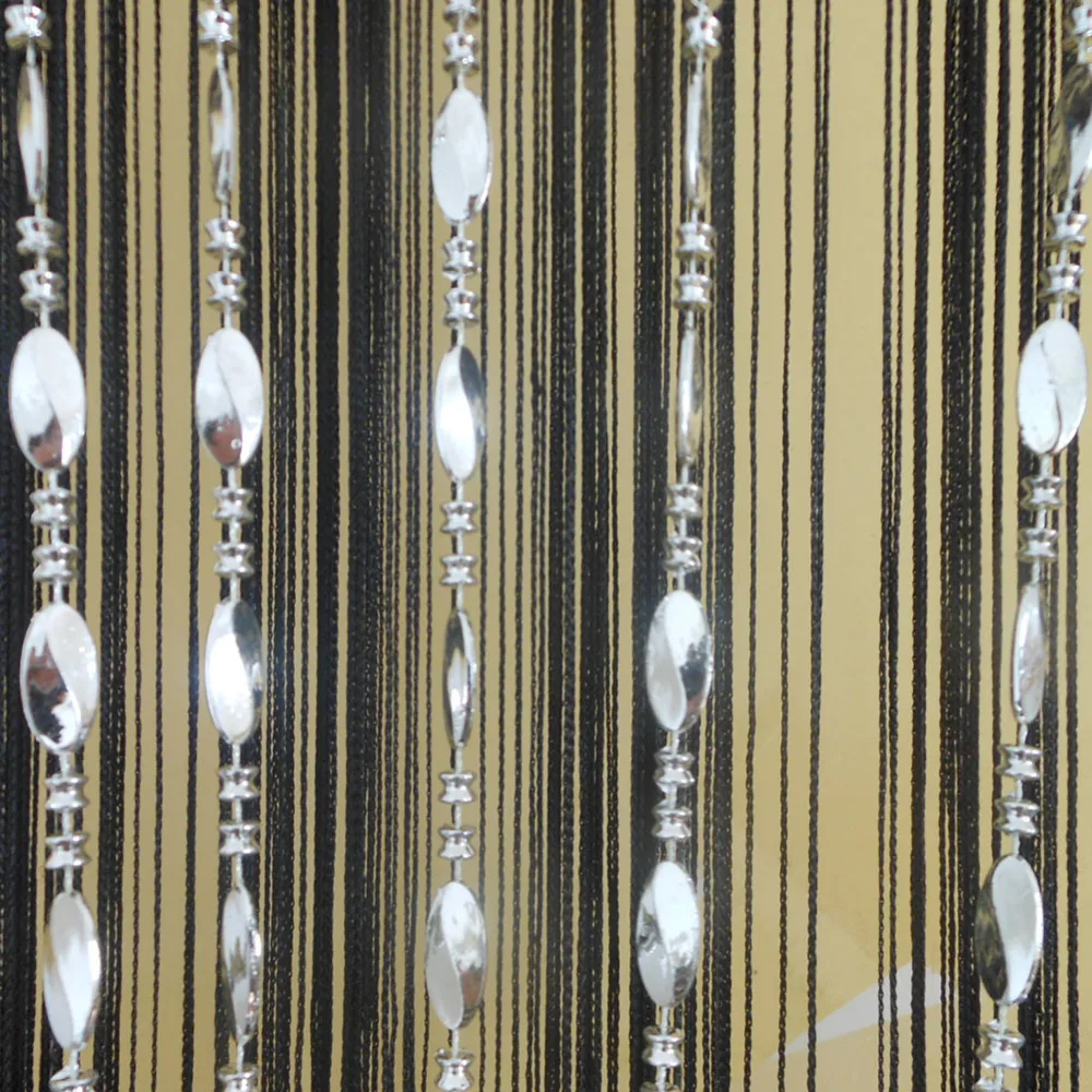 Большой яркий занавес Tangpan на пуговицах украшенный бусинами для двери