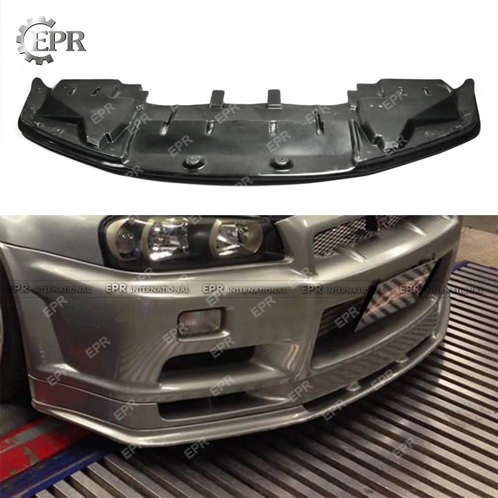 Для Nissan R34 GTR Skyline FRP стекловолокно передний бампер Нижняя губа с
