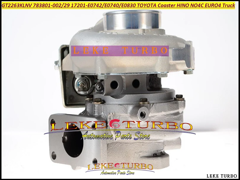 Com турбо GT2263KLNV 783801 0024 0029 17201 E0742 E0740 E0830 для TOYOTA Coaster HINO NO4C EURO4