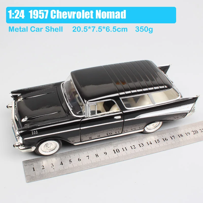 1/24 масштаб винтажный Старый Шевроле Nomad вагон автомобили 1957 Diecasts транспортные средства игрушки модели реплики для коллекционирования мальчик - Цвет: 1957 Chevrolet Nomad