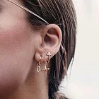 Новые модные популярные серьги, женские серьги-кресты, Корейская версия больших уличных золотых сережек, оптовая продажа
