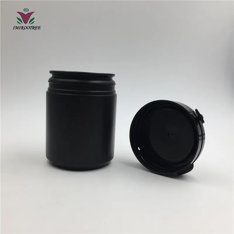 

20 pcs 150cc 150ml 150g HDPE solid Black Medicine Empty Plastic Bottles with Tear-off Cap