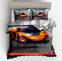 3d cool fashion personality sports car duvet cover 23pcs british style family student dormitory quilt cover pillowcase