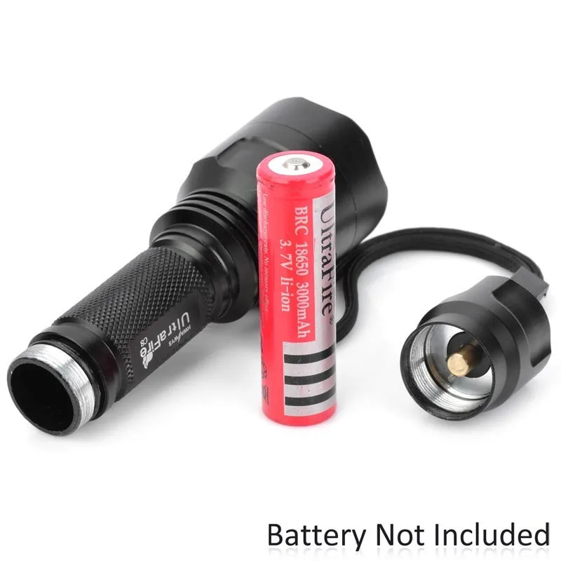 5 файлов классический черный прочный алюминиевый фонарик 18650 батареи осветители