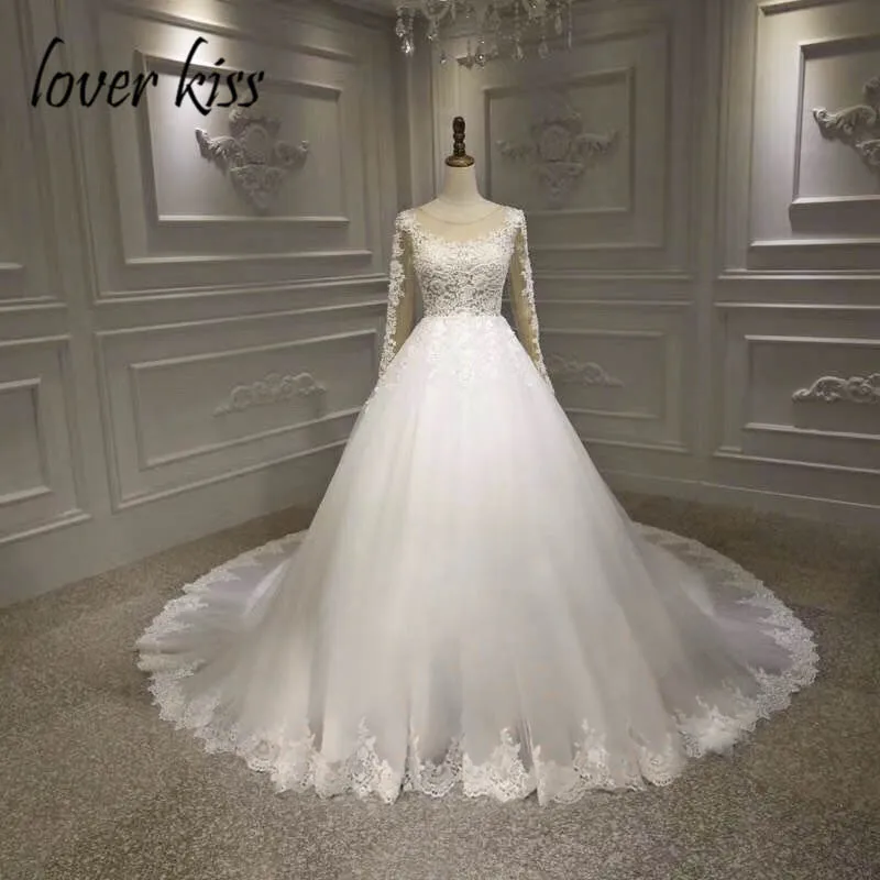 Любовник Поцелуй Vestido De Noiva 2021 настоящее свадебное платье одежда с длинным
