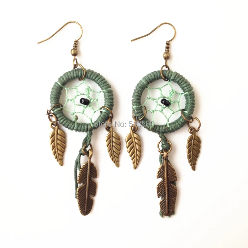 

Dream Catcher Earring With Charm whosale 12pairs in Mixed colors