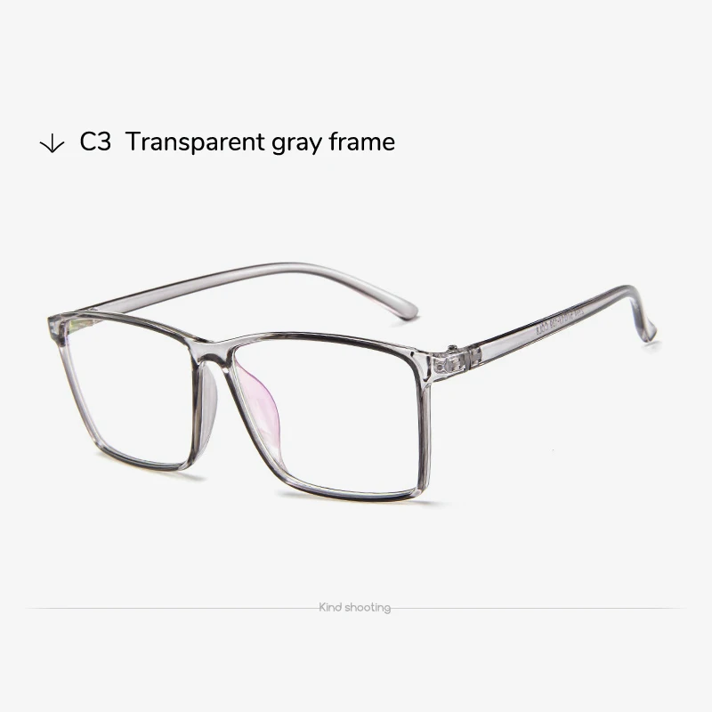 Transparent gray Toketorism квадратная оправа для очков для женщин и мужчин, винтажная оправа для оптических очков, ботанские очки 9432 - Цвет оправы: Transparent gray