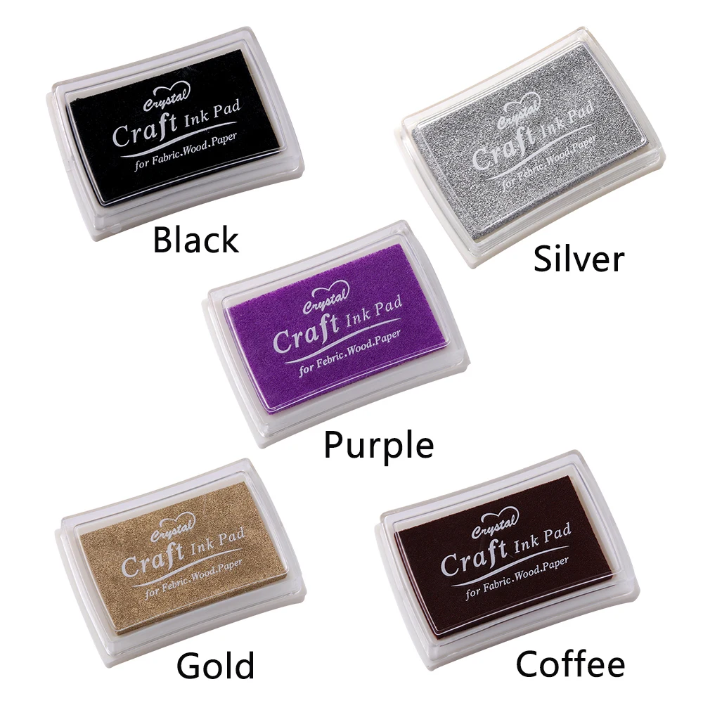 

1Pc 2021 Hot Fashion Finger Print Colorful Oil Based Craft Ink Pad Rubber Stamps For Fabric Wood Paper Wedding DIY Craft Gift