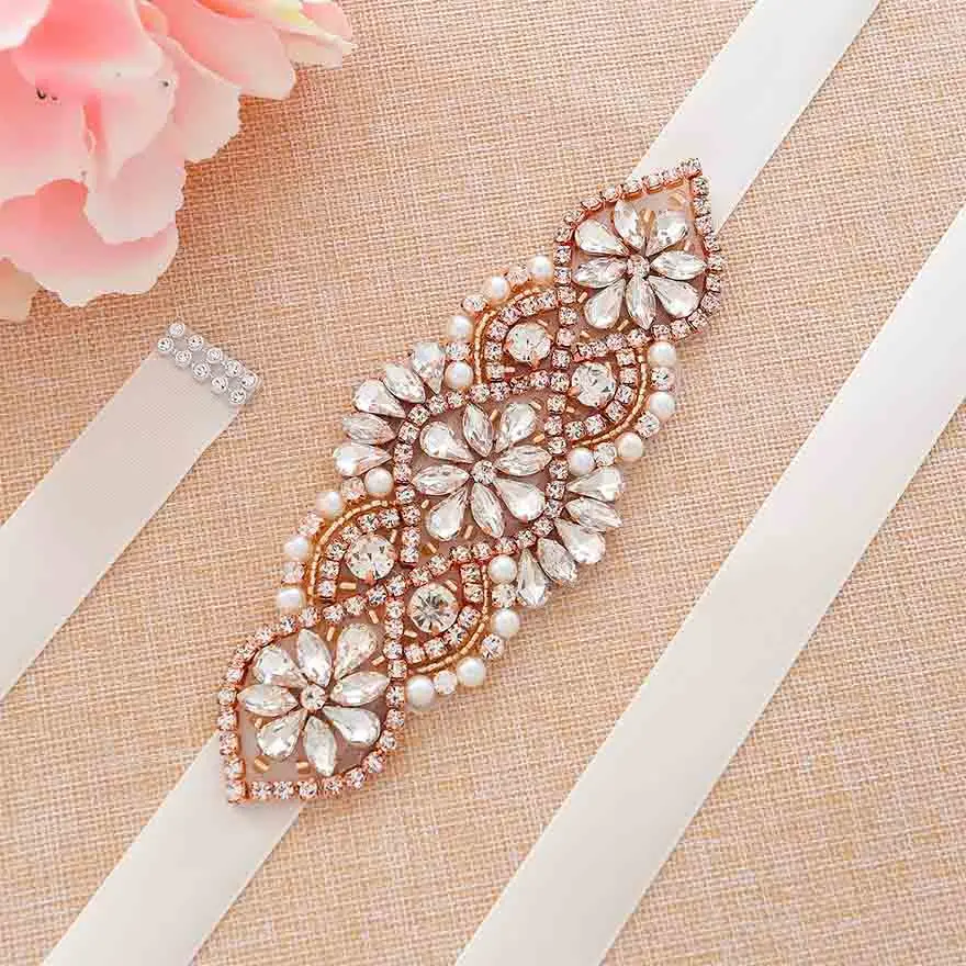 Ремни MOLANS для свадебного платья женские великолепные ремни из розового золота со