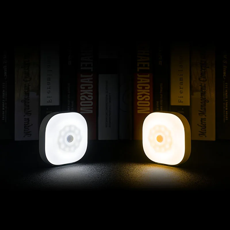 Беспроводной светодиодный ночник датчик движения лампа умный PIR AAA батарея