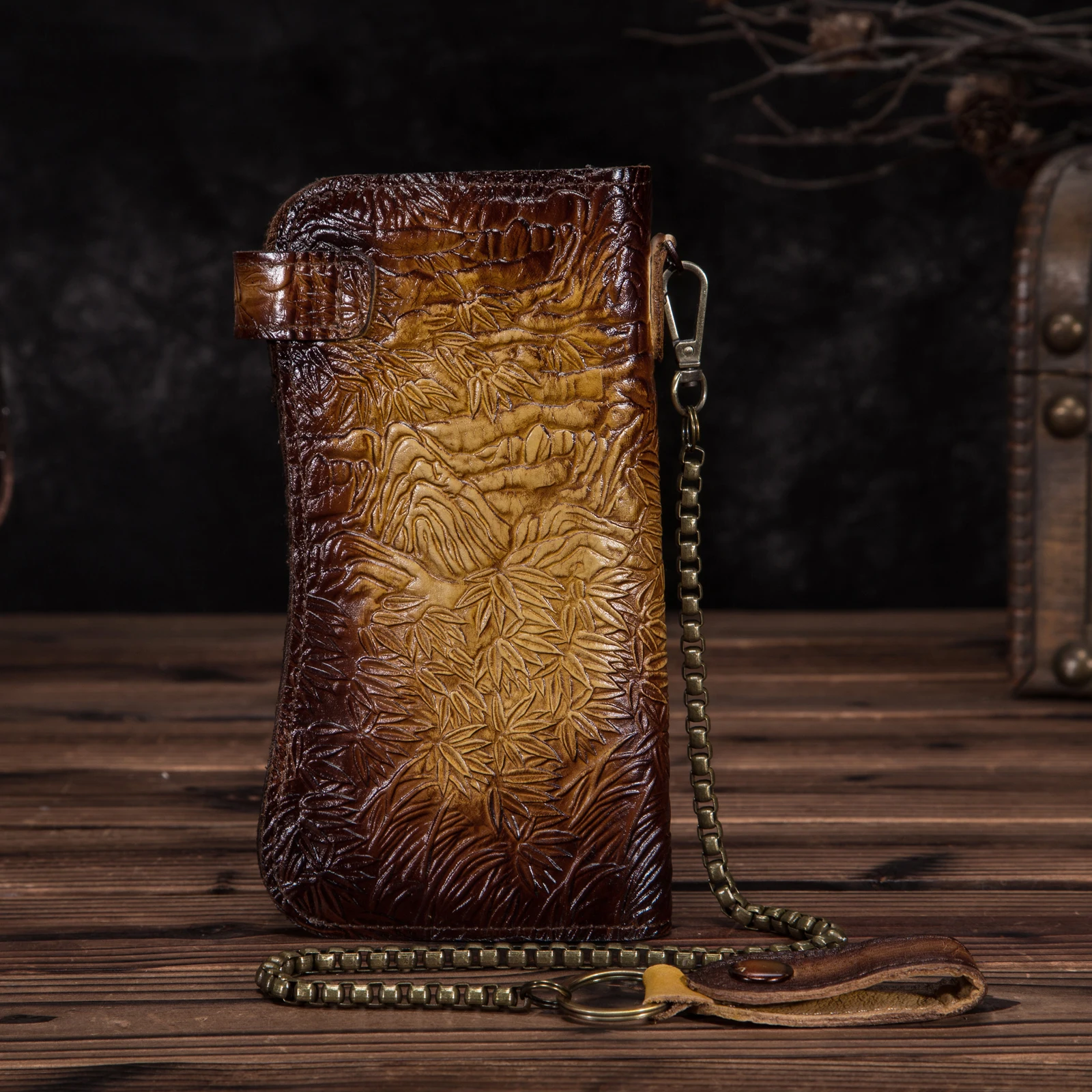 Мужской органайзер крупного рогатого скота оригинальный кожаный дизайн Дагон