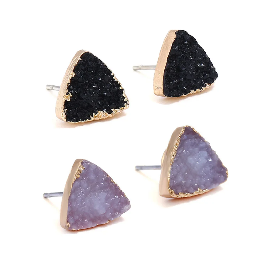 Женские серьги гвоздики с натуральным камнем в европейском стиле|earrings for women