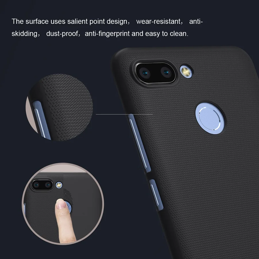 Redmi 6 case cover Nillkin 5.45'' Frosted PC Matte hard back Gift Phone Holder for xiaomi redmi phone |