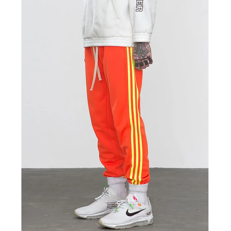 2019 F/W Мужские Женские Модные бегуны черные оранжевые спортивные штаны High Street