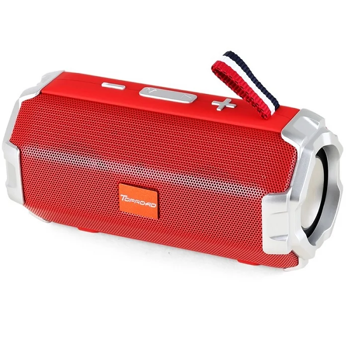 red speaker Toproad портативный Bluetooth Колонка HiFi Беспроводная стерео Колонка сабвуфер бас Поддержка колонок tf карта fm-радио USB AUX - Цвет: red speaker