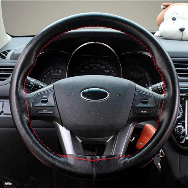 2020 Новый универсальный чехол рулевого колеса автомобиля из натуральной кожи