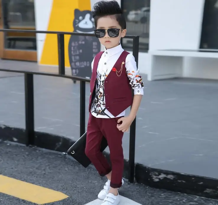 2016 года Новый дизайнерский фирменный с картинками свадебный костюм тройка стиль