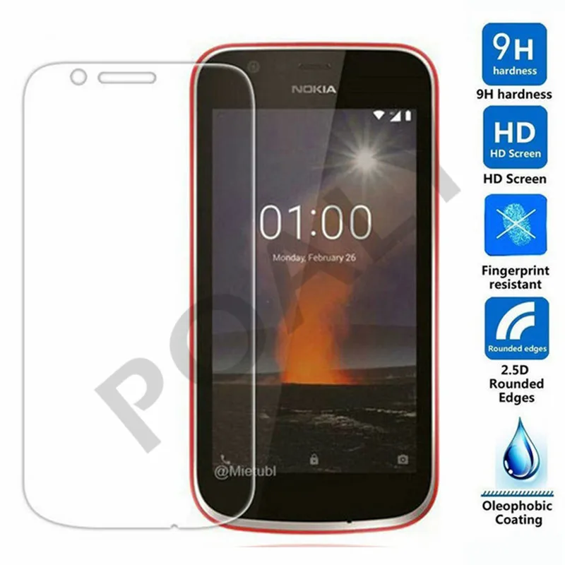 Для Nokia 1 закаленное стекло 2018 Защитная пленка для экрана 9H Защитное Nokia1 TA-1047 TA-1056
