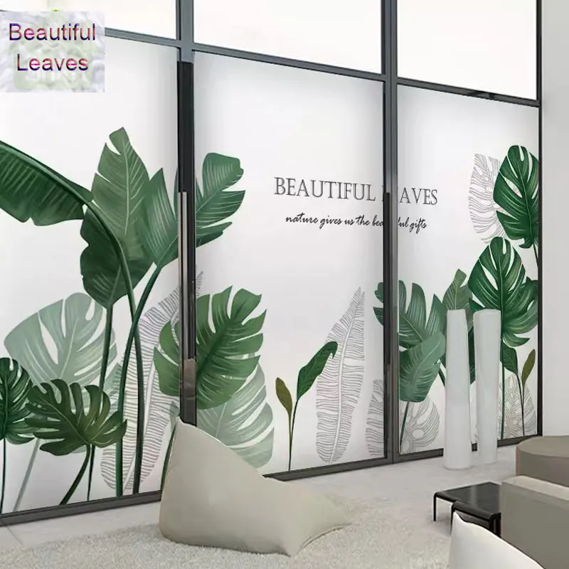 Наклейка на стекло заказного размера витражная с клеем непрозрачная оконная